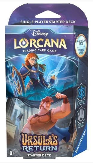 DISNEY LORCANA TCG URSULA'S RETURN STARTER DECK SAPPHIRE & STEEL - Toyworld Frankston