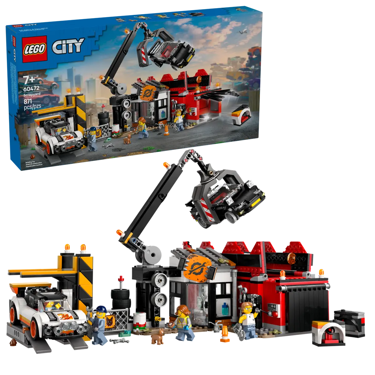 LEGO 60472 CITY - SCRAPYARD WITH CARS - Toyworld Frankston