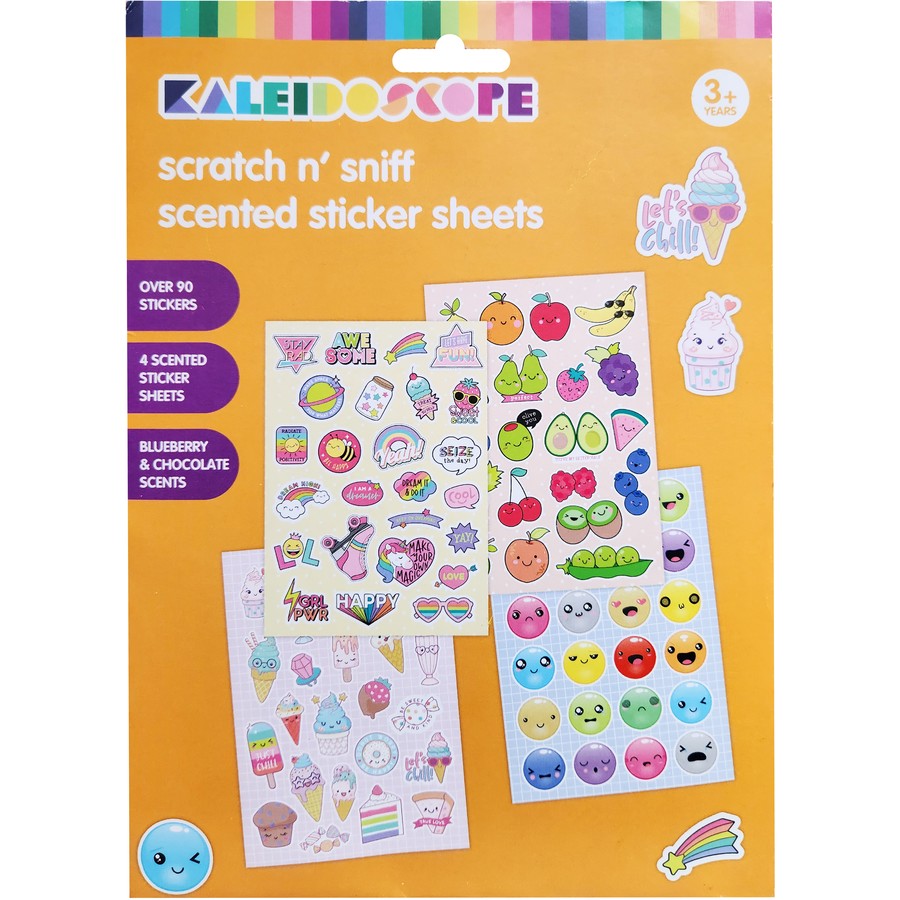 KALEIDOSCOPE SCRATCH N SNIFF SCENT STICKERS - Toyworld Frankston