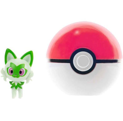 POKEMON CLIP 'N' GO - SPRIGATITO AND POKE BALL - Toyworld Frankston