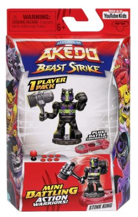AKEDO BEAST STRIKE MINI BATTLING ACTION WARRIORS - STINK KING - Toyworld Frankston