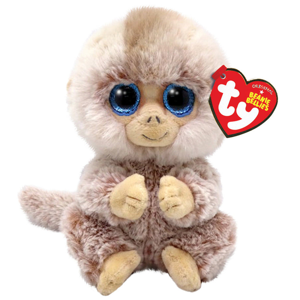 TY - BEANIE BELLIES - STUBBY - TAN MONKEY - Toyworld Frankston