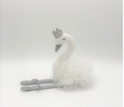 20CM SWAN BALLERINA GREY - Toyworld Frankston