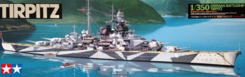 TAMIYA 1/350 GERMAN BATTLESHIP TIRPITZ