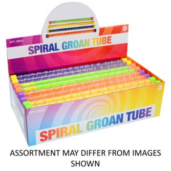 SPIRAL GROAN TUBE - ASSORTED DESIGN - Toyworld Frankston