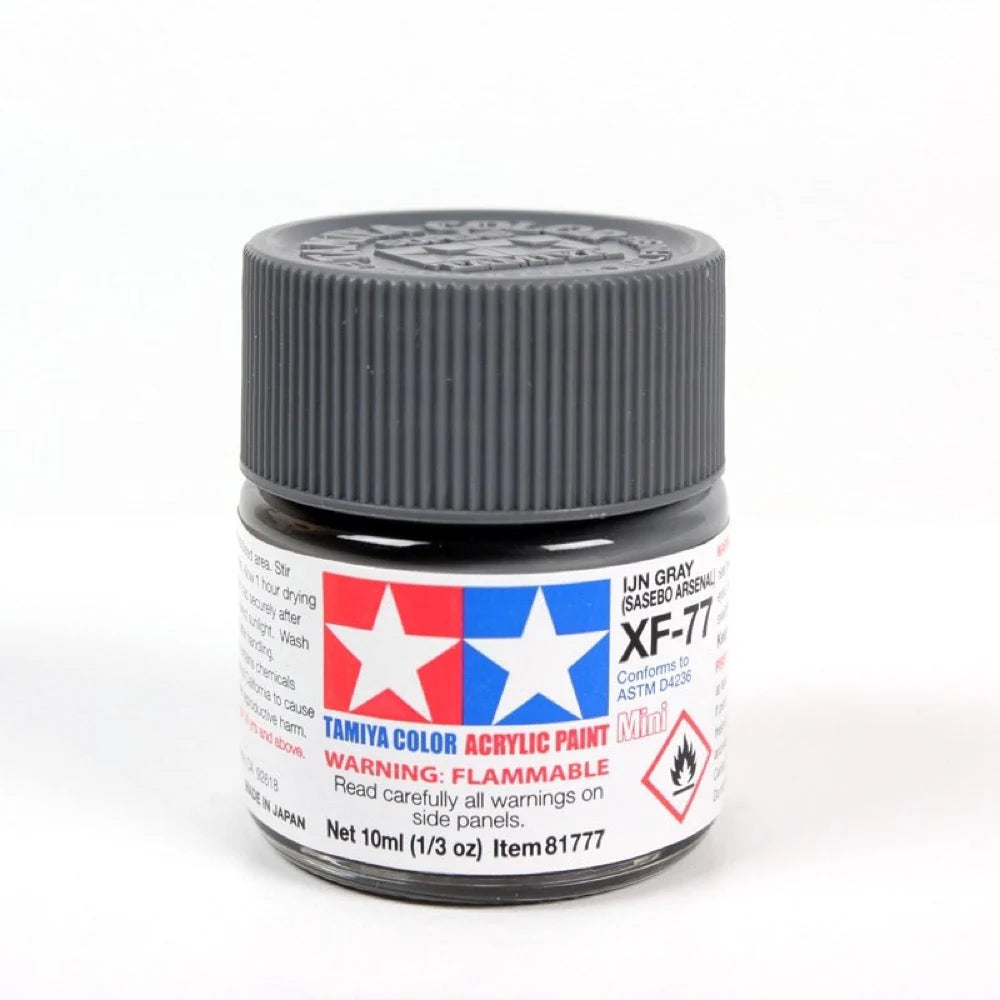 TAMIYA ACRYLIC PAINT MINI XF-77 IJN GRAY - Toyworld Frankston