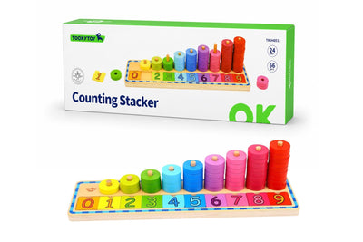 TOOKY TOY COUNTING STACKER PUZZLE BOARD