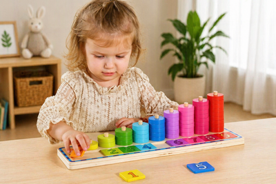 TOOKY TOY COUNTING STACKER PUZZLE BOARD