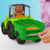 FISHER PRICE LITTLE PEOPLE PUSH AND PLAY TRACTOR GREEN - Toyworld Frankston