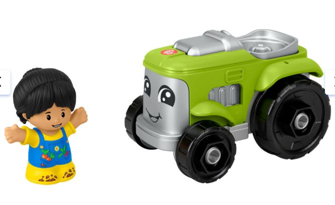 FISHER PRICE - LITTLE PEOPLE SMALL VEHICLE - GREEN TRACTOR - Toyworld Frankston