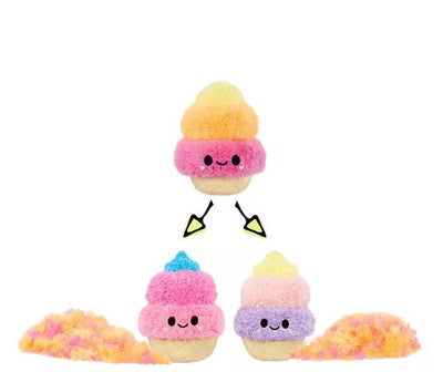 FLUFFIE STUFFIEZ SURPRISE REVEAL SMALL PLUSH - TREATS ICE CREAM CONE - Toyworld Frankston