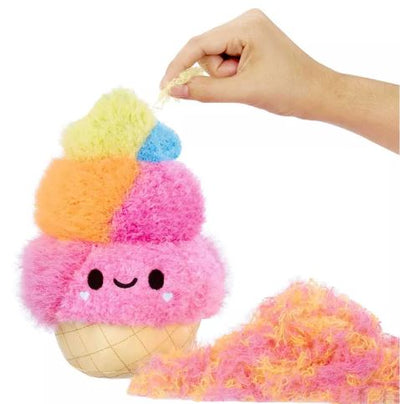 FLUFFIE STUFFIEZ SURPRISE REVEAL SMALL PLUSH - TREATS ICE CREAM CONE - Toyworld Frankston