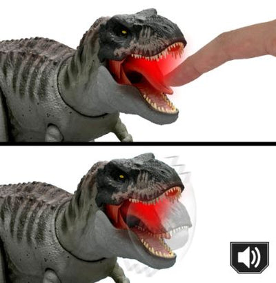 JURASSIC WORLD REBIRTH - POWER DEVOUR TYRANNOSAURUS REX - WITH LIGHTS AND SOUND - Toyworld Frankston