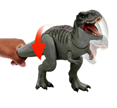 JURASSIC WORLD REBIRTH - POWER DEVOUR TYRANNOSAURUS REX - WITH LIGHTS AND SOUND - Toyworld Frankston