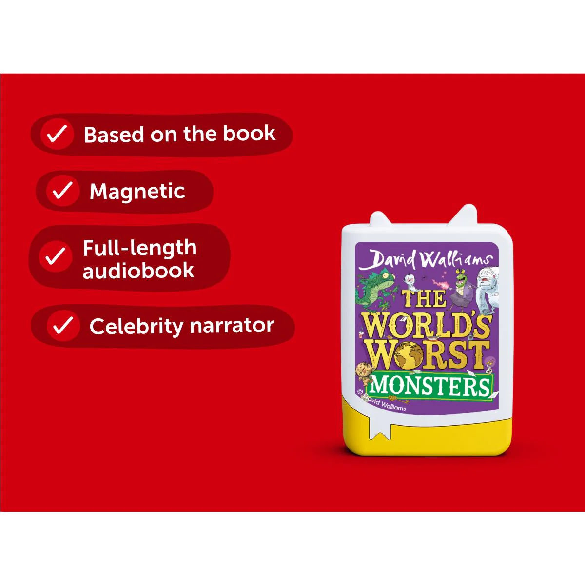 TONIES - AUDIO BOOK - DAVID WILLIAMS - THE WORLDS WORST MONSTERS - Toyworld Frankston