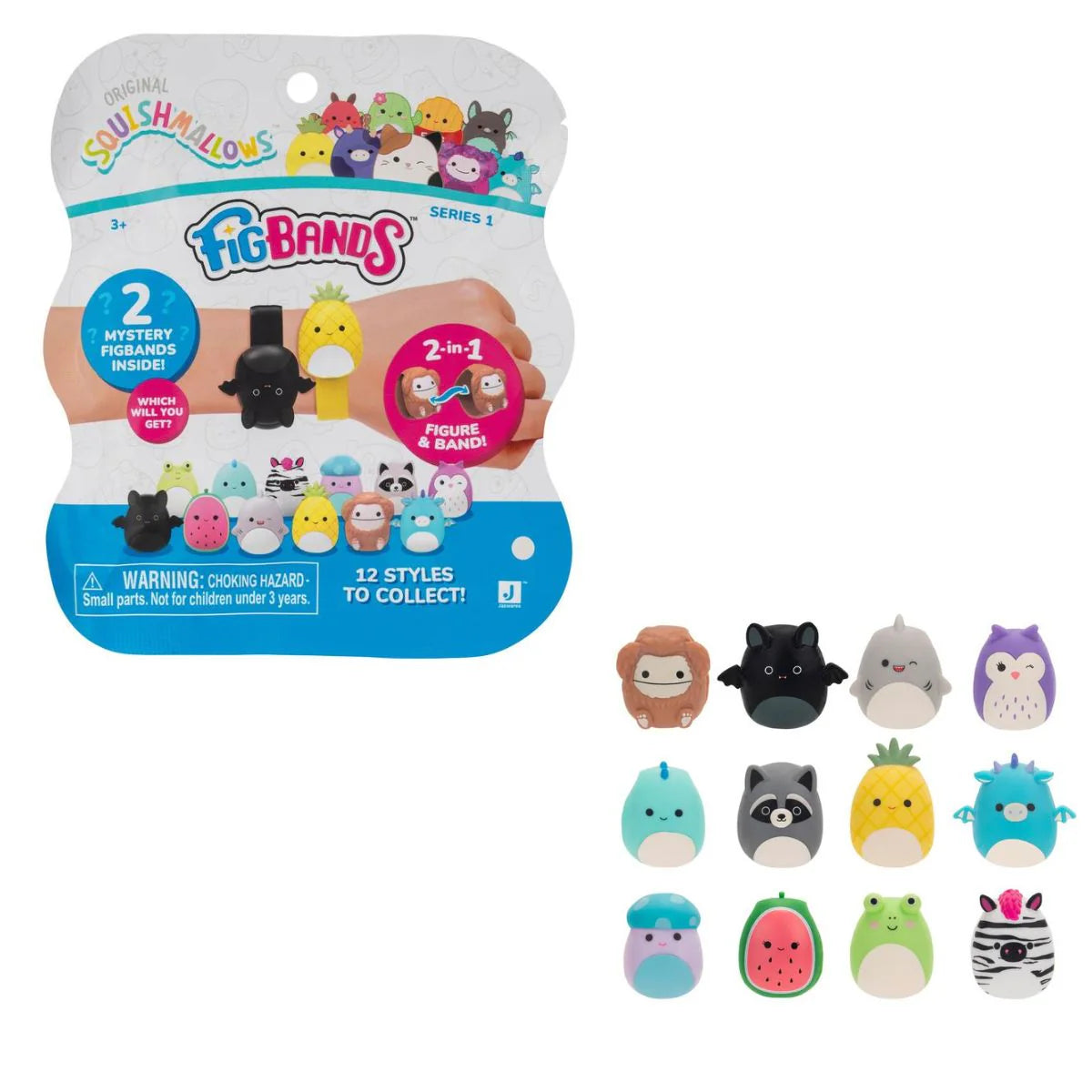 SQUISHMALLOWS - SERIES 1 FIGBANDS ASSORTED - Toyworld Frankston
