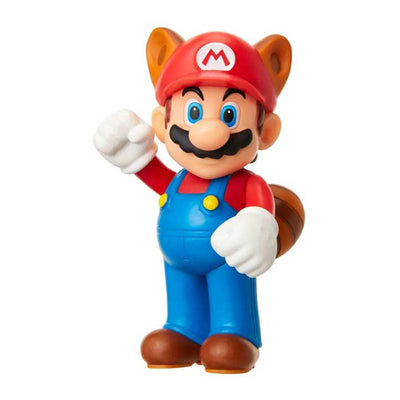 NINTENDO SUPER MARIO 2.5 INCH ARTICULATED FIGURES - RACCOON MARIO - Toyworld Frankston
