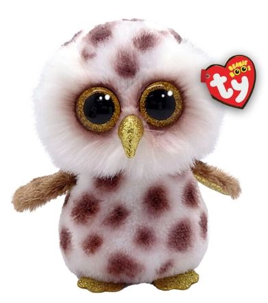 TY BEANIE BOOS - WHOOLIE SPOTTED OWL REG - BROWN/WHITE - Toyworld Frankston