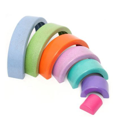 ROO CREW -  STACKABLE ECO WOOD RAINBOW - Toyworld Frankston