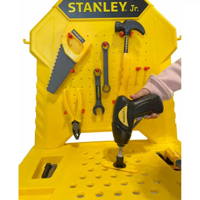 STANLEY JR 140PC WORKBENCH TOOL SET AND POWER DRILL - Toyworld Frankston