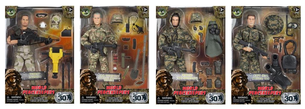 WORLD PEACEKEEPERS 1:6 INFANTRY FIGURE WITH ACCESORIES - Toyworld Frankston