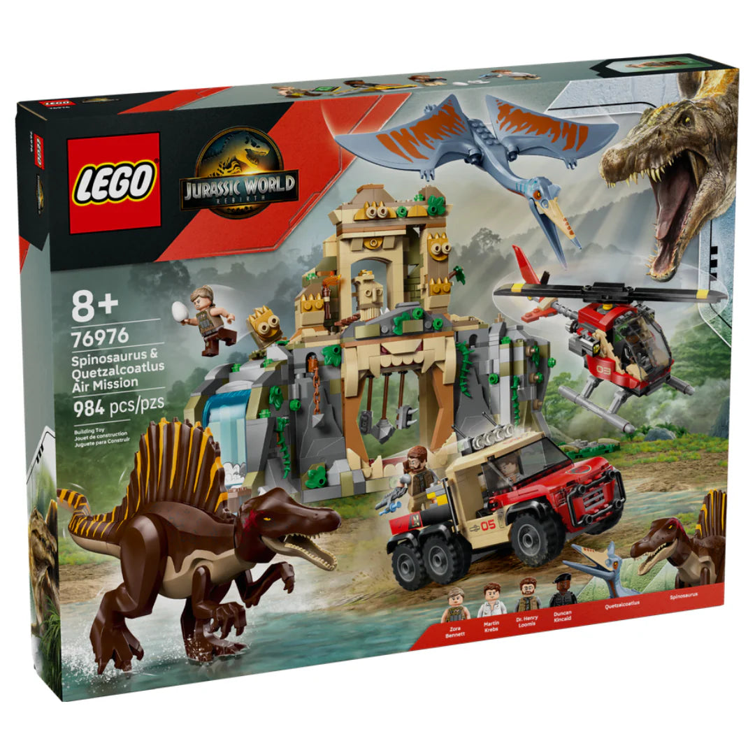 LEGO 76976 JURASSIC WORLD - SPINOSAURUS AND QUETZALCOATLUS AIR MISSION - Toyworld Frankston