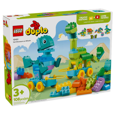 LEGO DUPLO 10451 -  3IN1 DINOSAURS ON WHEELS - Toyworld Frankston
