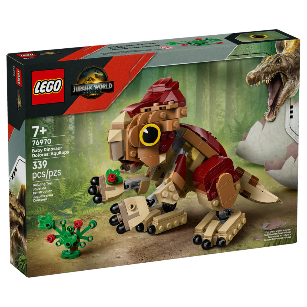 LEGO 76970 JURASSIC WORLD - BABY DINOSAUR DOLORES:AQUILOPS - Toyworld Frankston