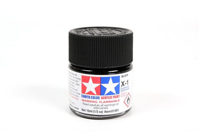 TAMIYA ACRYLIC PAINT MINI X-1 BLACK