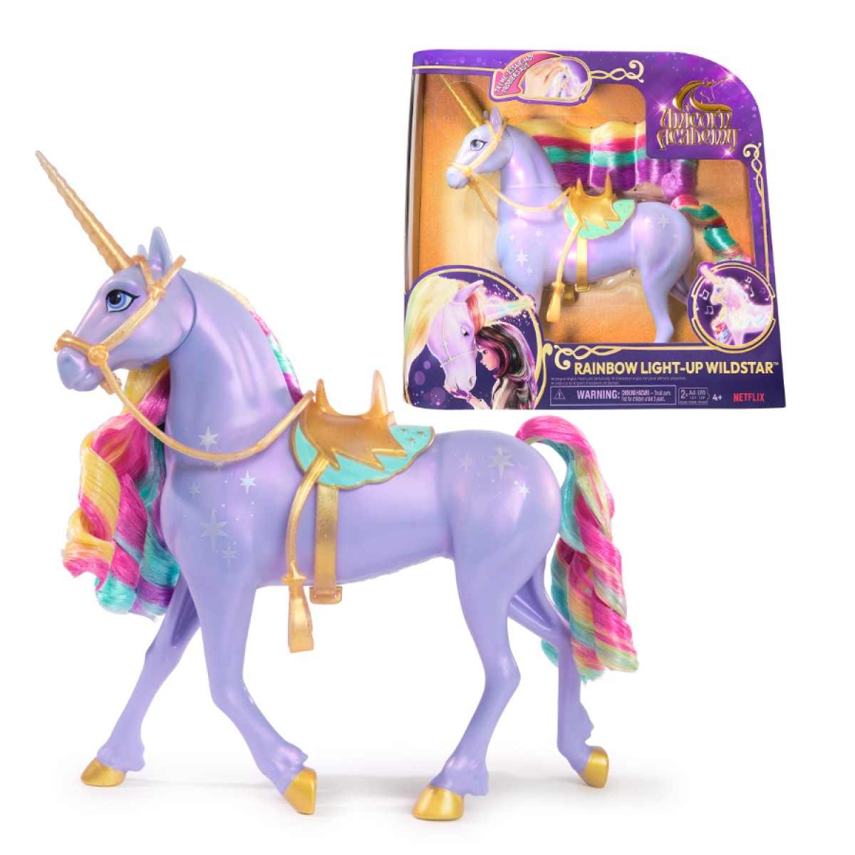UNICORN ACADEMY RAINBOW LIGHT UP WILDSTAR UNICORN FASHION DOLL - Toyworld Frankston