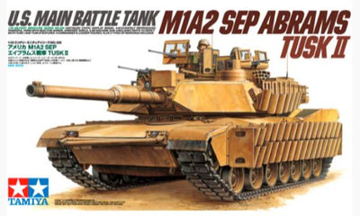 TAMIYA 1/35 U.S. MAIN BATTLE TANK M1A2 SEP ABRAMS TUSK II - Toyworld Frankston