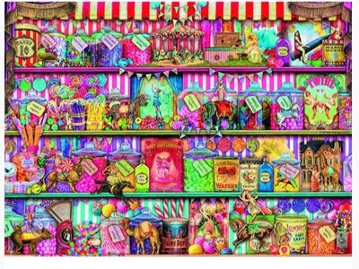 RAVENSBURGER PUZZLE - AIMEE STEWART : THE SWEET SHOP 500 PIECES - Toyworld Frankston