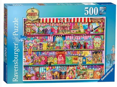 RAVENSBURGER PUZZLE - AIMEE STEWART : THE SWEET SHOP 500 PIECES - Toyworld Frankston