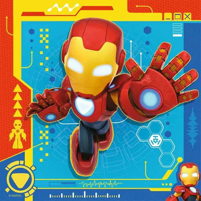 RAVENSBURGER PUZZLE - IRONMAN & HIS AWESOME FRIENDS 3X49P