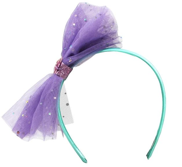 PINK POPPY - DISNEY ARIEL SPARKLING BOW HEADBAND - Toyworld Frankston