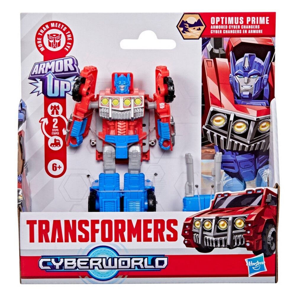 TRANSFORMERS CYBERWORLD ARMOURED CYBER CHANGERS - OPTIMUS PRIME - Toyworld Frankston