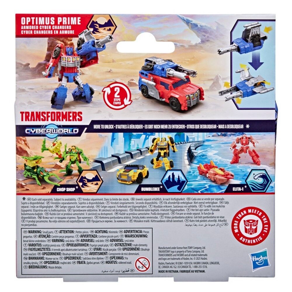 TRANSFORMERS CYBERWORLD ARMOURED CYBER CHANGERS - OPTIMUS PRIME - Toyworld Frankston