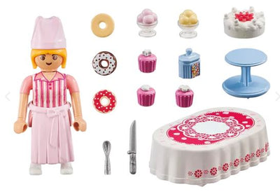 PLAYMOBIL 70381 SPECIAL PLUS - BAKER WITH DESSERT TABLE - Toyworld Frankston