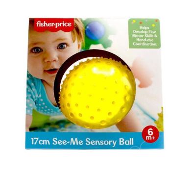 FISHER PRICE - SEE ME SENSORY BALL 17CM - Toyworld Frankston