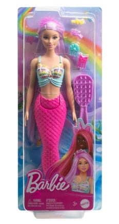 BARBIE FASHION DOLL - BLONDE MERMAID WITH PINK TAIL - Toyworld Frankston