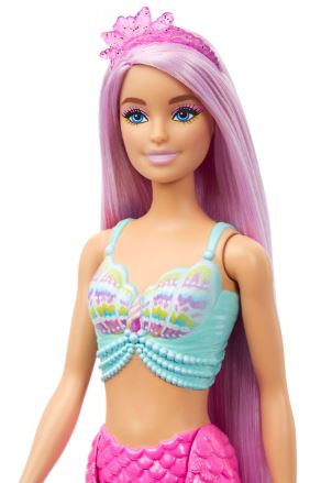 BARBIE FASHION DOLL - BLONDE MERMAID WITH PINK TAIL - Toyworld Frankston