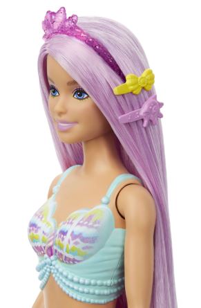 BARBIE FASHION DOLL - BLONDE MERMAID WITH PINK TAIL - Toyworld Frankston