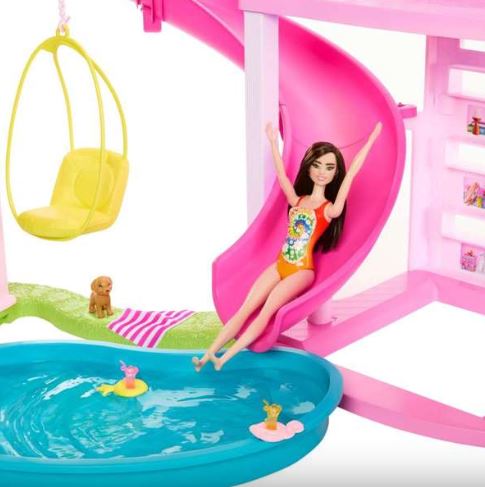 BARBIE DREAM HOUSE - POOL PARTY DOLL HOUSE 75 PIECES