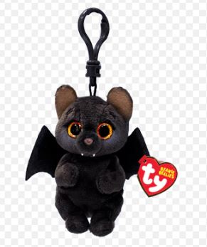 TY BEANIE BELLIES - HALLOWEEN - 'ALFRED' BLACK BAT CLIP - Toyworld Frankston