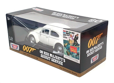 MOTORMAX 1:24 DIECAST MODEL - JAMES BOND 'ON HER MAJESTY'S SECRET SERVICE' (1969) - 1966 VOLKSWAGEN BEETLE - Toyworld Frankston