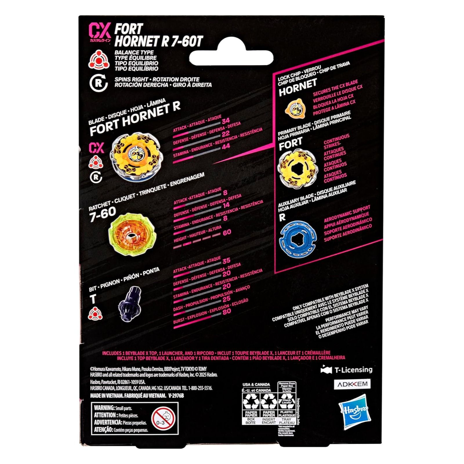 BEYBLADE X STARTER PACK - FORT HORNET R 7-60T - Toyworld Frankston