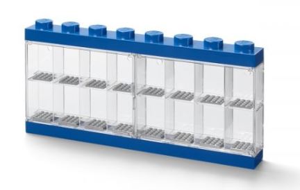 LEGO MINI FIGURE 16 SLOT DISPLAY CASE BRIGHT BLUE - Toyworld Frankston