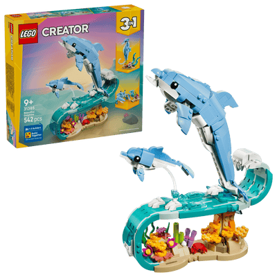 LEGO 31385 CREATOR - BEAUTIFUL DOLPHINS 3 IN 1 - Toyworld Frankston