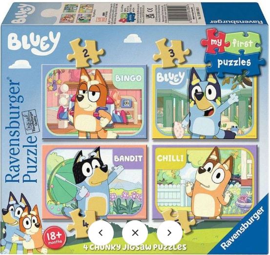 RAVENSBURGER PUZZLE PEPPA PIG LET'S PARTY! 4 IN A BOX 2-3-4-5 PIECE