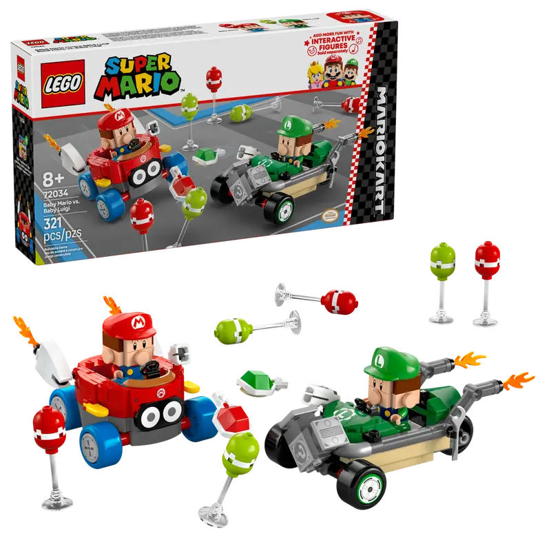 LEGO 72034 SUPER MARIO MARIO KART – BABY MARIO VS. BABY LUIGI